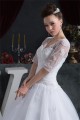 Ball Gown Satin Organza V-Neck Half Elbow Sleeve Floor-Length Wedding Dresses 2030873 Ball Gown Satin Organza V-Neck Half Elbow Sleeve Floor-Length Wedding Dresses 2030873