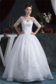 Ball Gown Satin Organza V-Neck Half Elbow Sleeve Floor-Length Wedding Dresses 2030873 Ball Gown Satin Organza V-Neck Half Elbow Sleeve Floor-Length Wedding Dresses 2030873