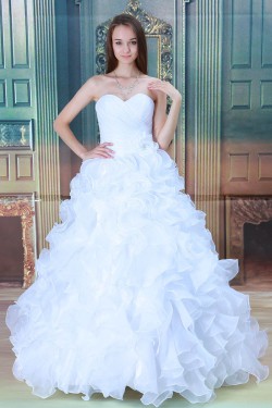 Satin Sleeveless Sweetheart Ball Gown New Arrival Wedding Dresses 2030876