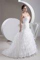 Satin Soft Strapless A-Line Sleeveless Wedding Dresses 2030877