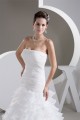 Satin Soft Strapless A-Line Sleeveless Wedding Dresses 2030877