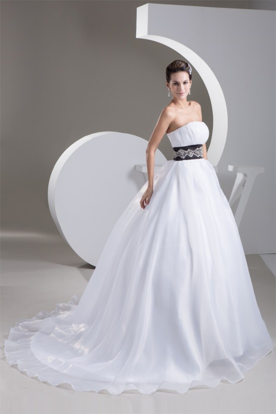 Satin Strapless Sleeveless A-Line Most Beaded Wedding Dresses 2030880 Satin Strapless Sleeveless A-Line Most Beaded Wedding Dresses 2030880
