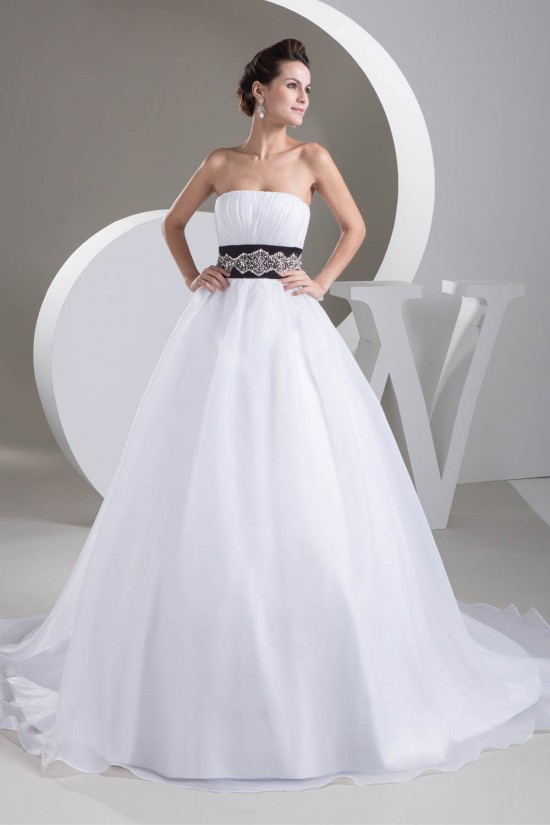 Satin Strapless Sleeveless A-Line Most Beaded Wedding Dresses 2030880 Satin Strapless Sleeveless A-Line Most Beaded Wedding Dresses 2030880