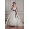 A-Line Sleeveless Satin Taffeta Sweetheart Lace Wedding Dresses 2030881