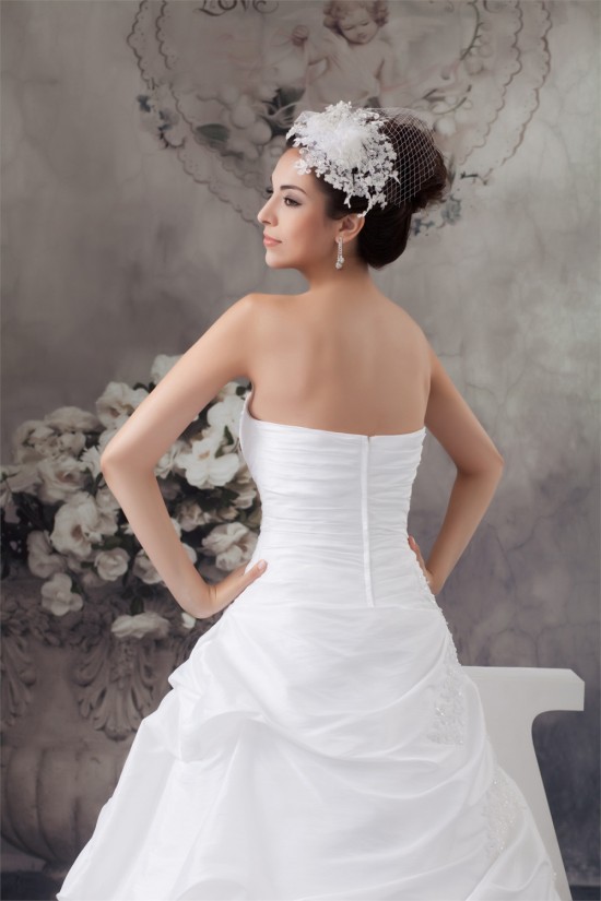 A-Line Soft Satin Taffeta Sleeveless Beaded Lace Wedding Dresses 2030882 A-Line Soft Satin Taffeta Sleeveless Beaded Lace Wedding Dresses 2030882