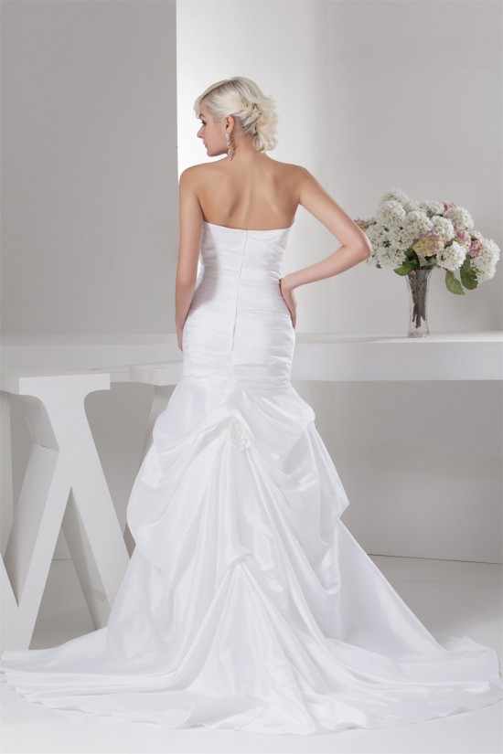 Satin Taffeta Sleeveless A-Line Soft Wedding Dresses 2030889 Satin Taffeta Sleeveless A-Line Soft Wedding Dresses 2030889