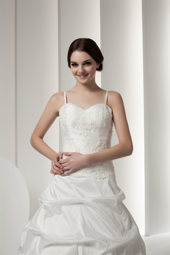 Satin Taffeta Sleeveless Spaghetti Straps Lace Wedding Dresses 2030890 Satin Taffeta Sleeveless Spaghetti Straps Lace Wedding Dresses 2030890