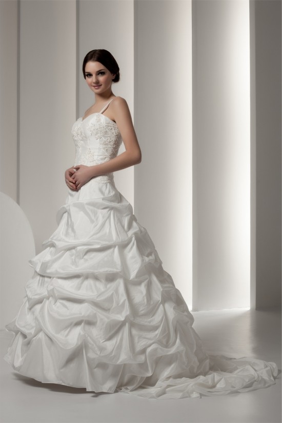 Satin Taffeta Sleeveless Spaghetti Straps Lace Wedding Dresses 2030890 Satin Taffeta Sleeveless Spaghetti Straps Lace Wedding Dresses 2030890