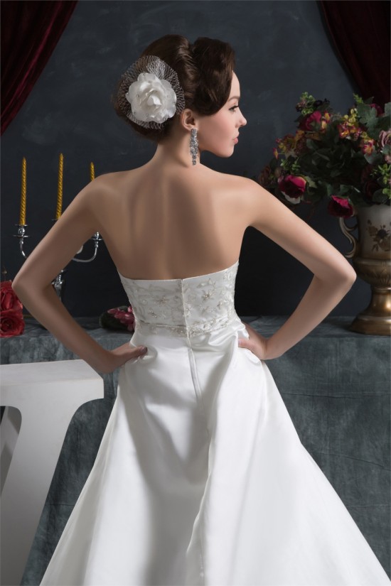 Satin Taffeta Sleeveless Strapless A-Line New Arrival Wedding Dresses 2030891 Satin Taffeta Sleeveless Strapless A-Line New Arrival Wedding Dresses 2030891