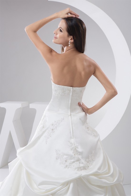 Satin Taffeta Strapless A-Line Sleeveless Sweet Wedding Dresses 2030895 Satin Taffeta Strapless A-Line Sleeveless Sweet Wedding Dresses 2030895