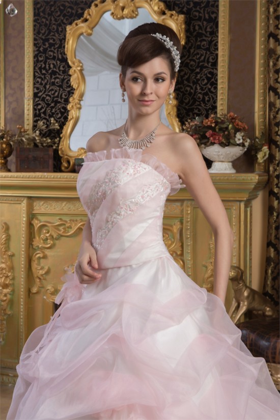Satin Tulle A-Line Strapless Sleeveless New Arrival Wedding Dresses 2030897 Satin Tulle A-Line Strapless Sleeveless New Arrival Wedding Dresses 2030897