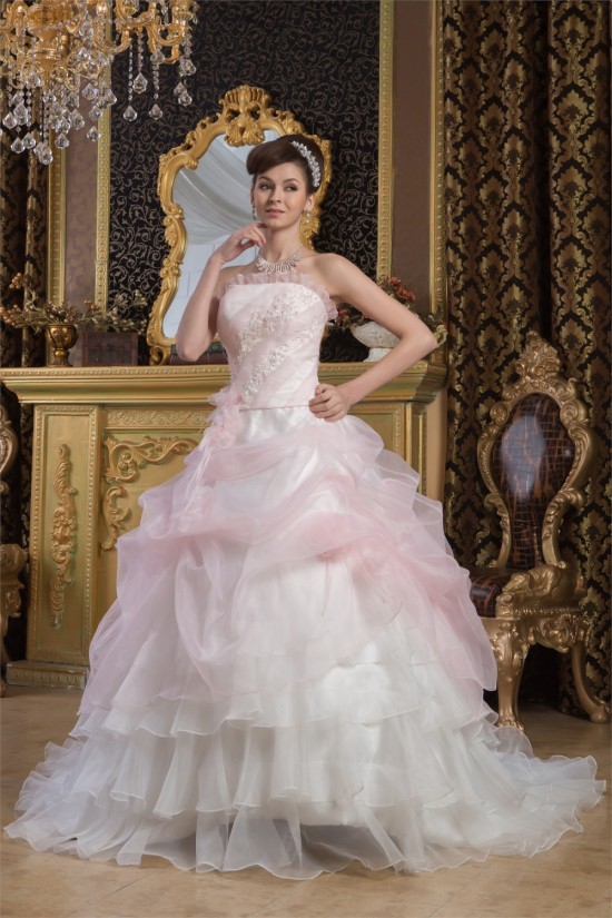 Satin Tulle A-Line Strapless Sleeveless New Arrival Wedding Dresses 2030897 Satin Tulle A-Line Strapless Sleeveless New Arrival Wedding Dresses 2030897