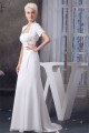 Sheath/Column Sleeveless Strapless Chiffon Wedding Dresses with A Short Sleeve Jacket 2030901 Sheath/Column Sleeveless Strapless Chiffon Wedding Dresses with A Short Sleeve Jacket 2030901