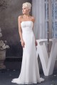 Sheath/Column Sleeveless Strapless Chiffon Wedding Dresses with A Short Sleeve Jacket 2030901 Sheath/Column Sleeveless Strapless Chiffon Wedding Dresses with A Short Sleeve Jacket 2030901