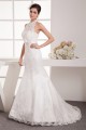 Sheer Mermaid/Trumpet Satin Lace Sleeveless New Arrival Wedding Dresses 2030902