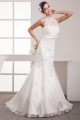 Sheer Mermaid/Trumpet Satin Lace Sleeveless New Arrival Wedding Dresses 2030902
