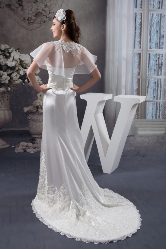 Silk like Satin Soft Sweetheart Mermaid/Trumpet Sweet Lace Wedding Dresses 2030904 Silk like Satin Soft Sweetheart Mermaid/Trumpet Sweet Lace Wedding Dresses 2030904