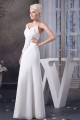 Sheath/Column Spaghetti Strap Chiffon Floor-Length Wedding Dresses 2030905