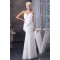 Sheath/Column Spaghetti Strap Chiffon Floor-Length Wedding Dresses 2030905