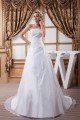 A-Line Satin Organza Strapless Beaded Lace Wedding Dresses 2030907 A-Line Satin Organza Strapless Beaded Lace Wedding Dresses 2030907