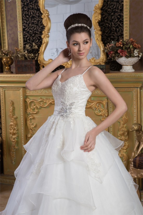 A-Line Spaghetti Straps Beaded Lace Floor-Length Wedding Dresses 2030909 A-Line Spaghetti Straps Beaded Lace Floor-Length Wedding Dresses 2030909