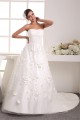 A-Line Strapless Satin Netting Wedding Dresses 2030910 A-Line Strapless Satin Netting Wedding Dresses 2030910