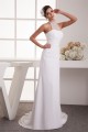 Sheath/Column Sleeveless Chiffon Fine Netting Sheer Beaded Wedding Dresses 2030918 Sheath/Column Sleeveless Chiffon Fine Netting Sheer Beaded Wedding Dresses 2030918