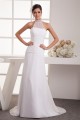 Sheath/Column Sleeveless Chiffon Fine Netting Sheer Beaded Wedding Dresses 2030918 Sheath/Column Sleeveless Chiffon Fine Netting Sheer Beaded Wedding Dresses 2030918