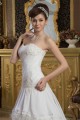A-Line Strapless Chiffon Satin Feathers Most Beautiful Wedding Dresses 2030919