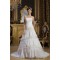 A-Line Strapless Chiffon Satin Feathers Most Beautiful Wedding Dresses 2030919