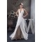 Sheath/Column Halter Chiffon Brush Sweep Train Beaded Wedding Dresses 2030920