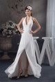 Sheath/Column Halter Chiffon Brush Sweep Train Beaded Wedding Dresses 2030920 Sheath/Column Halter Chiffon Brush Sweep Train Beaded Wedding Dresses 2030920