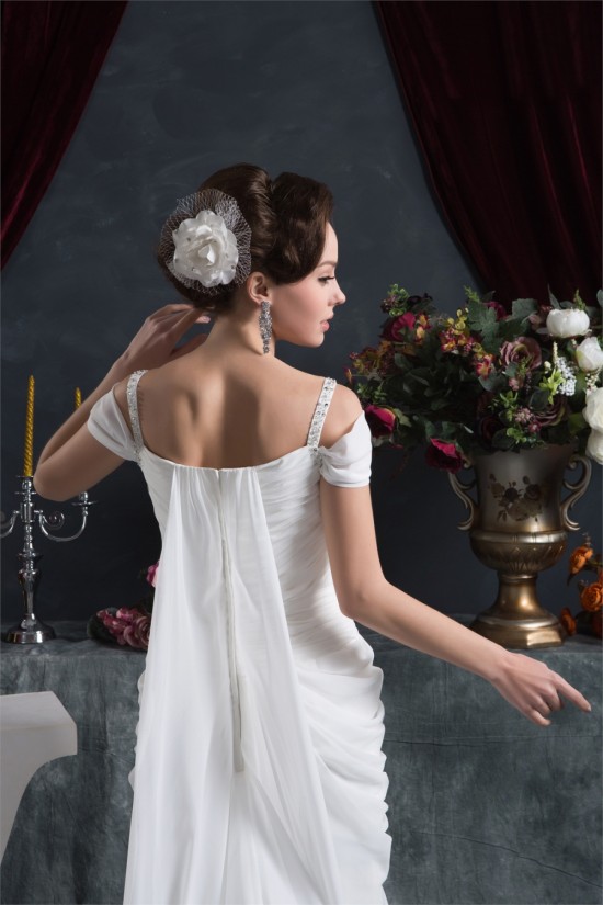 Sheath/Column Chiffon Off-the-Shoulder Wedding Dresses 2030921 Sheath/Column Chiffon Off-the-Shoulder Wedding Dresses 2030921