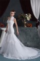 Sleeveless Halter Mermaid/Trumpet Satin Organza Lace Wedding Dresses 2030923 Sleeveless Halter Mermaid/Trumpet Satin Organza Lace Wedding Dresses 2030923