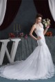 Sleeveless Halter Mermaid/Trumpet Satin Organza Lace Wedding Dresses 2030923 Sleeveless Halter Mermaid/Trumpet Satin Organza Lace Wedding Dresses 2030923