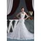 Sleeveless Halter Mermaid/Trumpet Satin Organza Lace Wedding Dresses 2030923