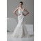 Mermaid/Trumpet Satin Lace Halter Embellished Wedding Dresses 2030925