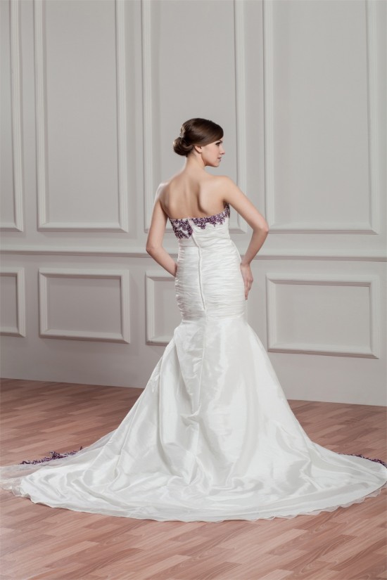 Sleeveless Mermaid/Trumpet Strapless Organza Taffeta Wedding Dresses 2030927 Sleeveless Mermaid/Trumpet Strapless Organza Taffeta Wedding Dresses 2030927