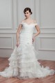 Sleeveless Off-the-Shoulder A-Line Satin Organza Wedding Dresses 2030928 Sleeveless Off-the-Shoulder A-Line Satin Organza Wedding Dresses 2030928