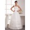 A-Line One-Shoulder Taffeta Netting Floor-Length Wedding Dresses 2030931