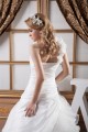 Sleeveless Satin eaded Lace BA-Line One-Shoulder Wedding Dresses 2030933 Sleeveless Satin eaded Lace BA-Line One-Shoulder Wedding Dresses 2030933