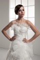 A-Line Strapless Chapel Train Sleeveless Satin Lace Wedding Dresses 2030934 A-Line Strapless Chapel Train Sleeveless Satin Lace Wedding Dresses 2030934