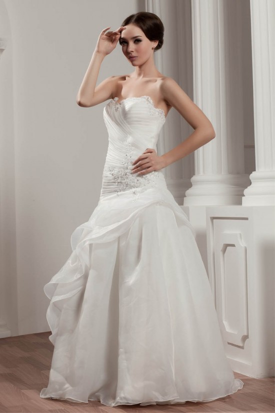 Sleeveless Satin A-Line Sweetheart Beautiful Wedding Dresses 2030936 Sleeveless Satin A-Line Sweetheart Beautiful Wedding Dresses 2030936