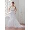 Sleeveless Satin Lace Organza A-Line Sweetheart Beaded Wedding Dresses 2030939