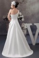 Sleeveless Satin One-Shoulder A-Line Beaded Wedding Dresses 2030941