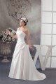 Sleeveless Satin One-Shoulder A-Line Beaded Wedding Dresses 2030941