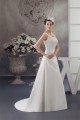 Sleeveless Satin One-Shoulder A-Line Beaded Wedding Dresses 2030941 Sleeveless Satin One-Shoulder A-Line Beaded Wedding Dresses 2030941