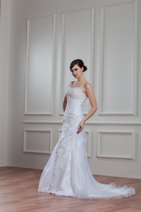 Sleeveless Satin Organza Mermaid/Trumpet Beaded Wedding Dresses 2030942 Sleeveless Satin Organza Mermaid/Trumpet Beaded Wedding Dresses 2030942