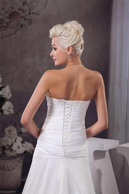 A-Line Strapless Sleeveless Satin Taffeta Wedding Dresses 2030946 A-Line Strapless Sleeveless Satin Taffeta Wedding Dresses 2030946