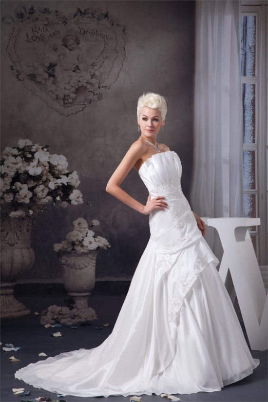 A-Line Strapless Sleeveless Lace Wedding Dresses 2030947 A-Line Strapless Sleeveless Lace Wedding Dresses 2030947